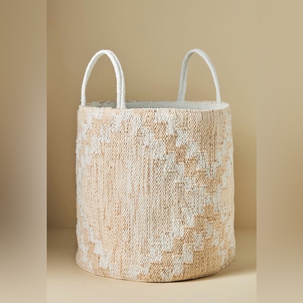 Anthropologie Celma Indoor Outdoor Storage Basket NWOT